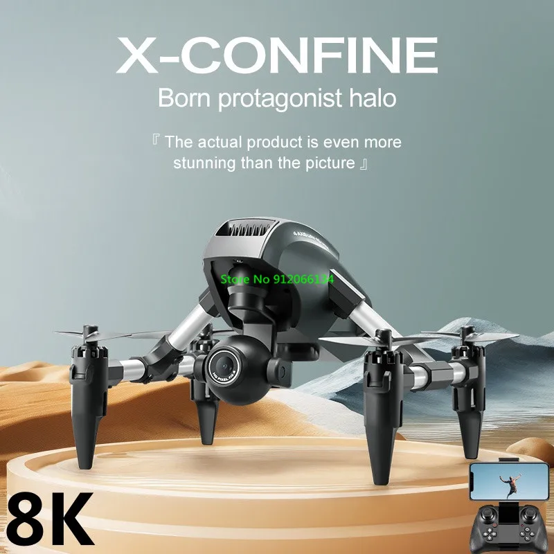 Rc Helicopter Electric - 8K HD Dual Camera Optical Flow