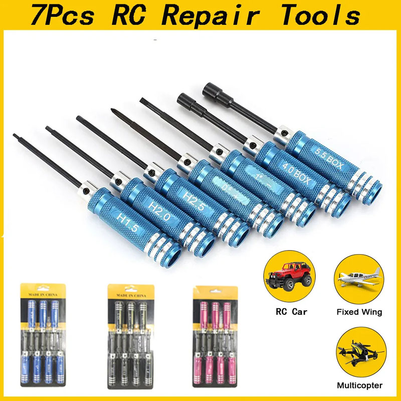 7Pcs 1.5 2.0 2.5mm RC Hex Driv - Rc Helicopter Tool Kit บทวิจารณ์และราคา