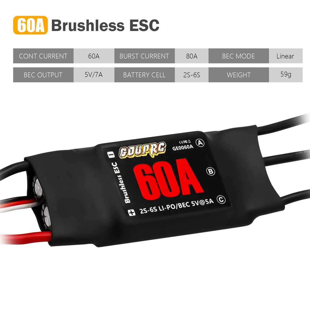 60A Brushless ESC 2-6S Electri - Rc Helicopter Electric บทวิจารณ์และราคา