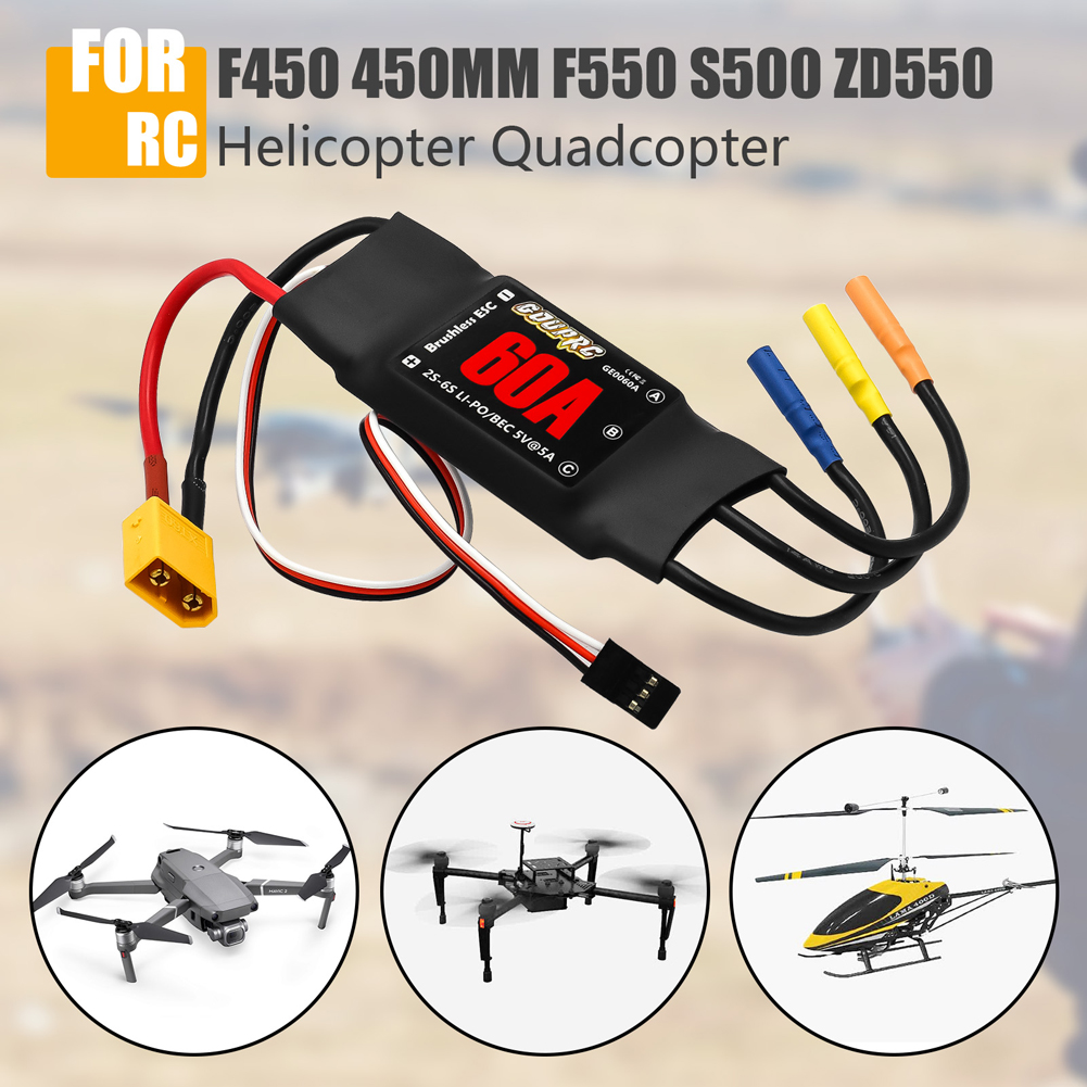 60A Brushless ESC 2-6S Electri - Rc Helicopter Electric บทวิจารณ์และราคา