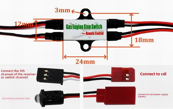 Gas Engine CDI Kill Switch for - Rc Helicopter Gas บทวิจารณ์และราคา
