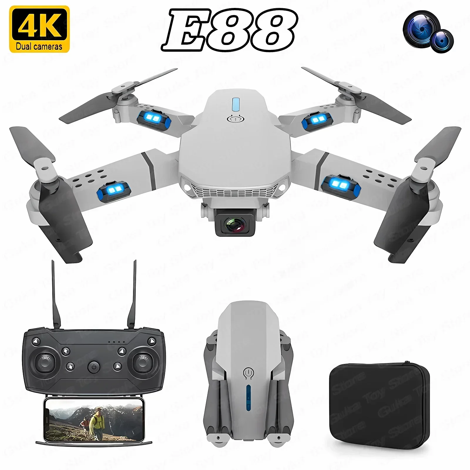 E88 Pro WIFI FPV Drone Wide An - Rc Helicopter Case บทวิจารณ์และราคา