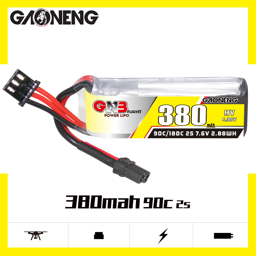 GNB 2S 7.6V 380mAh 90C/180C Li - Rc Helicopter Parts บทวิจารณ์และราคา