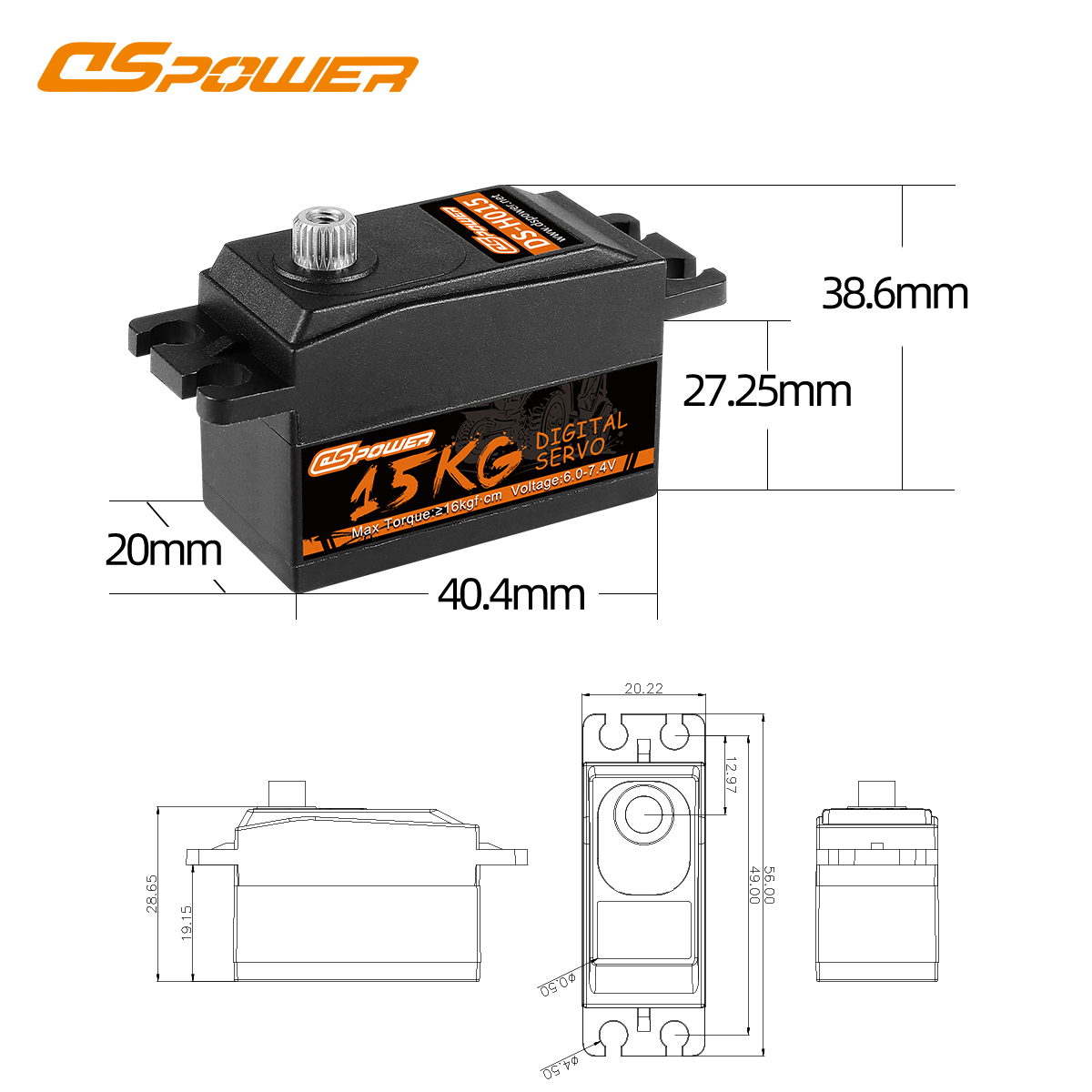 DSpower 15KG High Troque Metal - Rc Helicopter Motor บทวิจารณ์และราคา