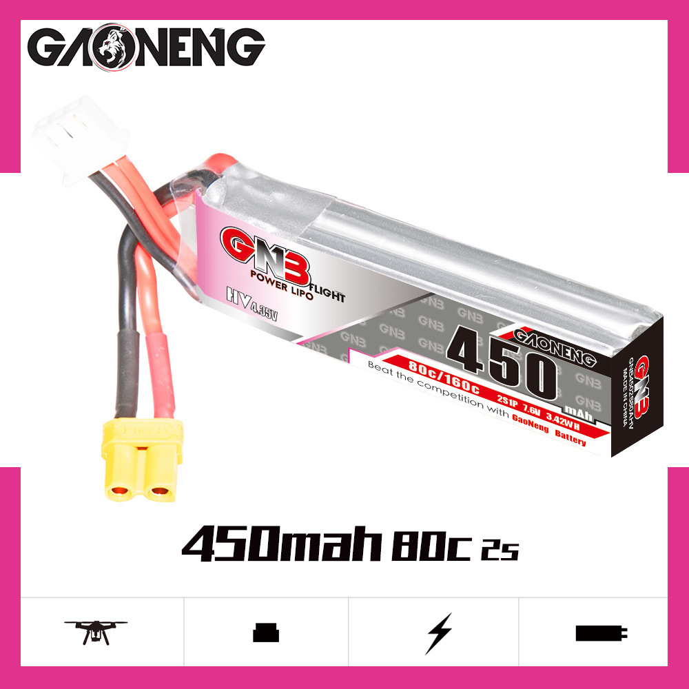 GNB LiPo Battery HV 2S 7.6V 45 - Rc Helicopter Parts บทวิจารณ์และราคา