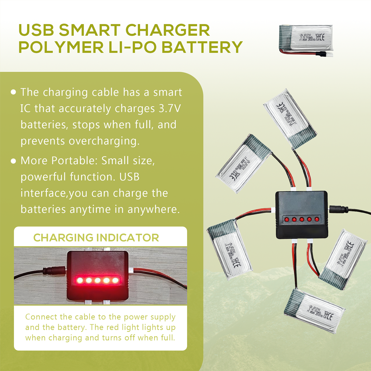 5Pcs 3.7V 500mAh LiPo Batterie - Rc Helicopter Charger บทวิจารณ์และราคา