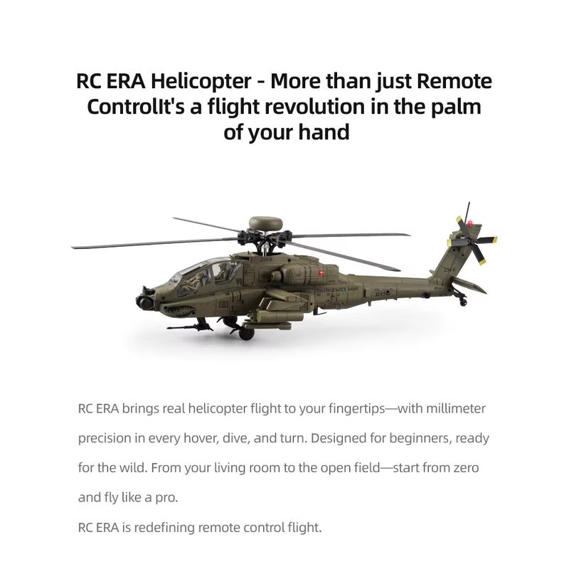 New In Stock RC Era Ah-64d Apa - Rc Helicopter Single Rotor บทวิจารณ์และราคา